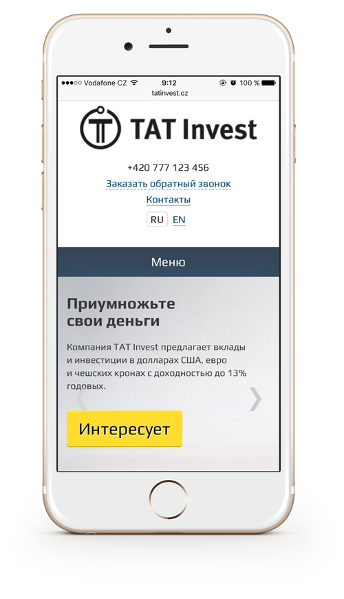 Hlavní stránka TAT Invest